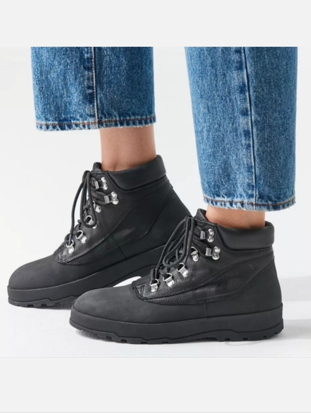 Vagabond Jill Leather Hiker Boot Black Women's US10 EU40